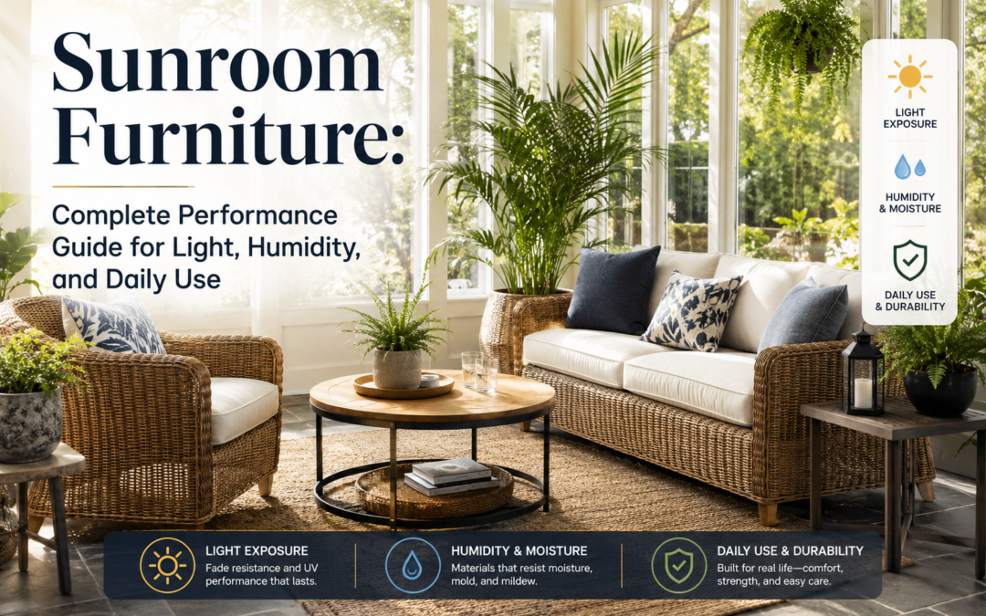Sunroom Furniture Complete Performance Guide for Light, Humidity, and Daily Use